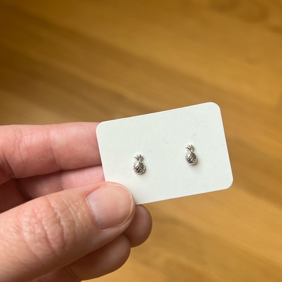 Sterling Silver Mini Pineapple Studs - Picture 3 of 5